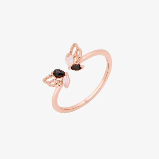 Black onyx Butterfly Wing Ring